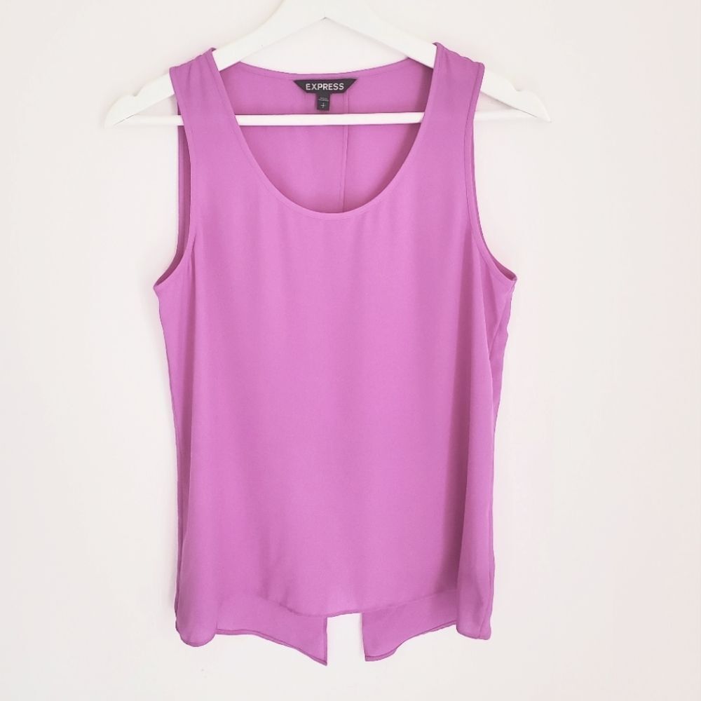 Express Lilac Open Back Top Size S